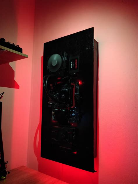 My First Attempt At A Wall Mounted Pc What Do You Guys Think R