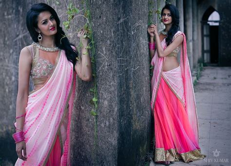 Pink Half Saree By Bhargavi Kunam South India Fashion