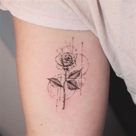 Geometric Rose 🌹 Geometric Rose Tattoo Geometric Tattoo Geometric