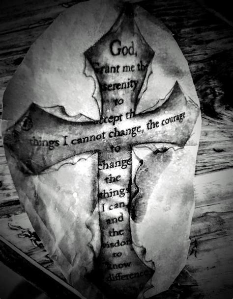 Serenity Prayer Tattoo By Frye Stock Image Image Of Tattoo Head