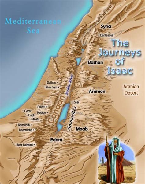 Maps Isaacs Journey Dailybiblestudy Org
