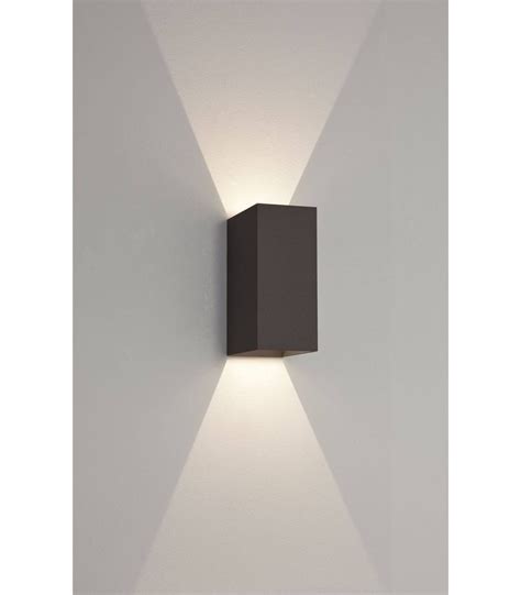 Led 2 Light Outdoor Up Down Wall Light Black Ip65 Uk