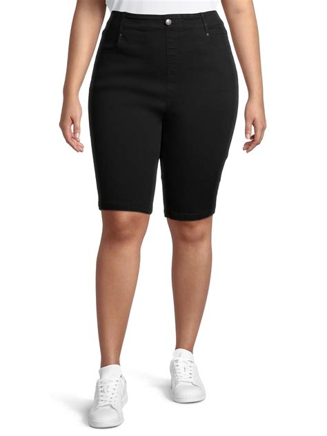 Terra And Sky Womens Plus Size Pull On Bermuda Shorts