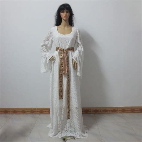 Halloween Cosplay Lord The Rings Galadriel Dress Hobbit And Costumes