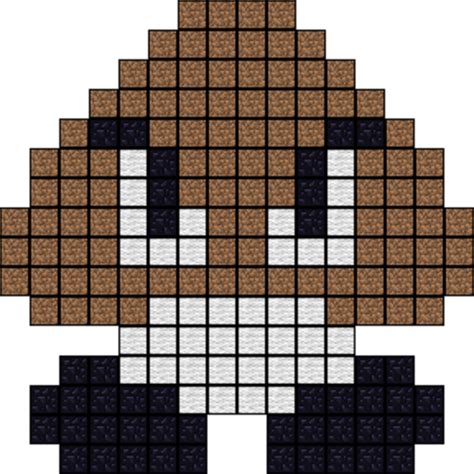 Download Minecraft Pixel Art Mario Goomba Png Image With No Background