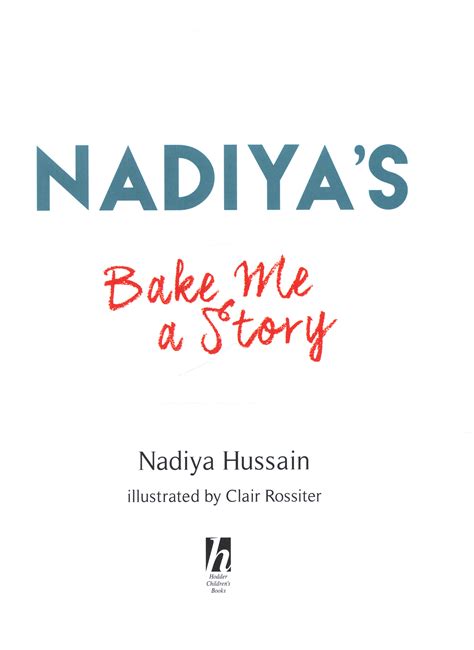 Nadiyas Bake Me A Story By Hussain Nadiya 9781444933277 Brownsbfs