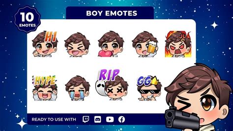 Boy Emotes 10 Pack Gamingvisuals