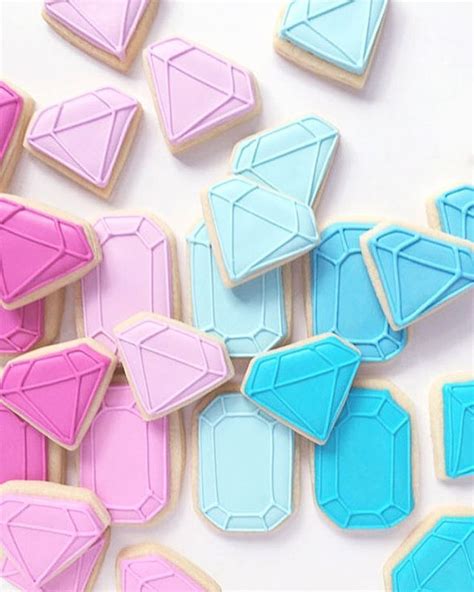 Sugar Cookies In The Shape Of Diamonds Are Sweet And Fitting For Your