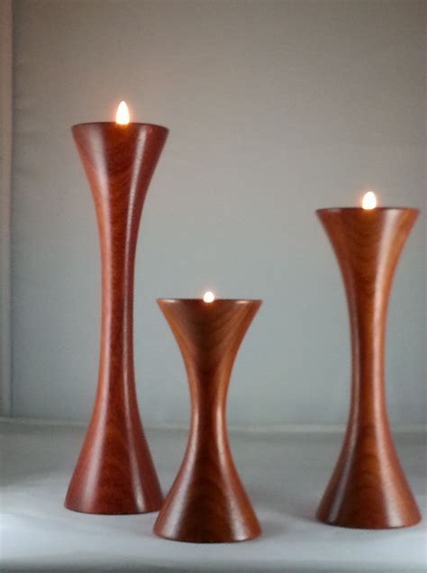 Turned Candle Holders Shabby Chic Candle Holders Handmade Candle