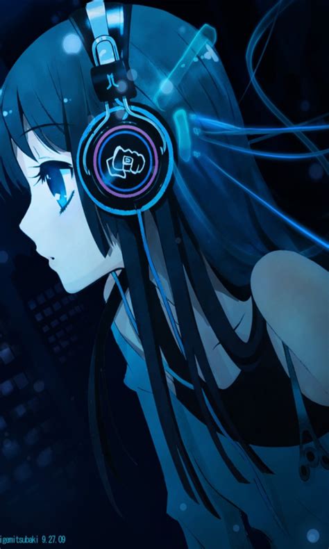 Anime Girl With Headphones Fondos De Pantalla Gratis Para Nokia Lumia