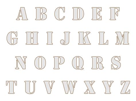 10 Best Free Printable Alphabet Stencil Letters Template Pdf For Free