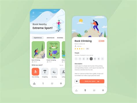 Adventure Sports Booking App Design by CMARIX TechnoLabs on Dribbble