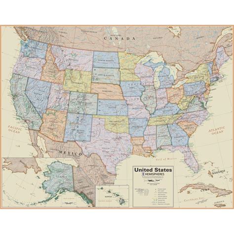 United States Boardroom Wall Map United Art Education