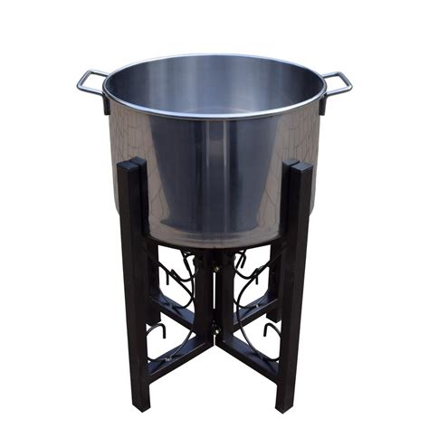 14 In Stainless Steel Ice Bucket And Stand Hd91002 Hb The Home Depot