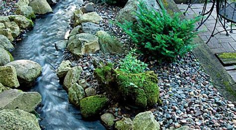 Backyard Rock And Stream Landscaping • Photo The Green Living Expert