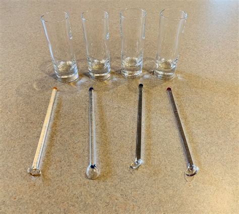 Tall Shot Glasses With Glass Stirrers Vintage Aperitif Cordial Etsy