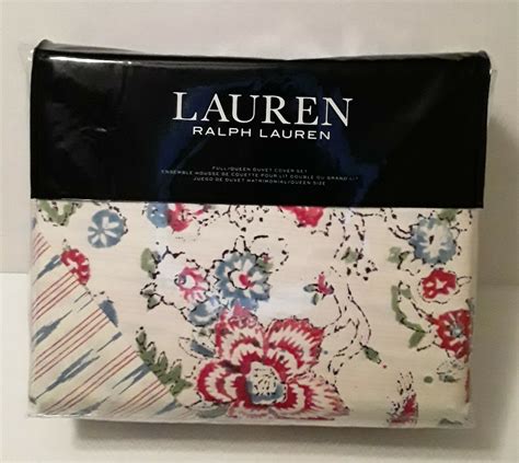 Ralph Lauren Lucie Floral 3 Piece Full Queen Duvet Cover Set W Shams