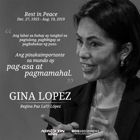 farewell to one of earth s most stalwart defenders environmental activist gina lopez has passed