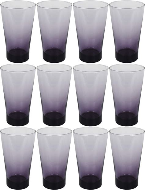 Set Of 12 Drinkware Drink Glass Drinking Glasses Set 15 Ounce Coolers Glass Cups