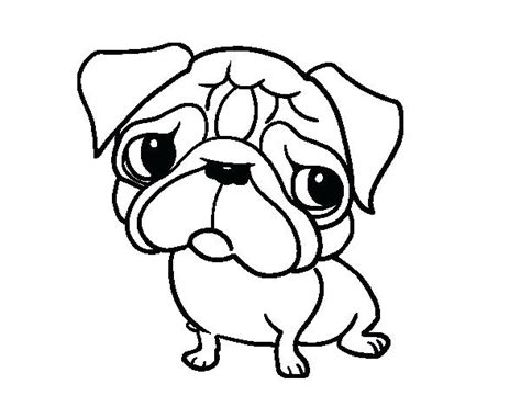 Adult Coloring Pages Pug At Free Printable Colorings