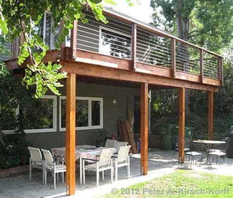 Second Floor Deck With Screened In Porch Design And Stairs Decomagz