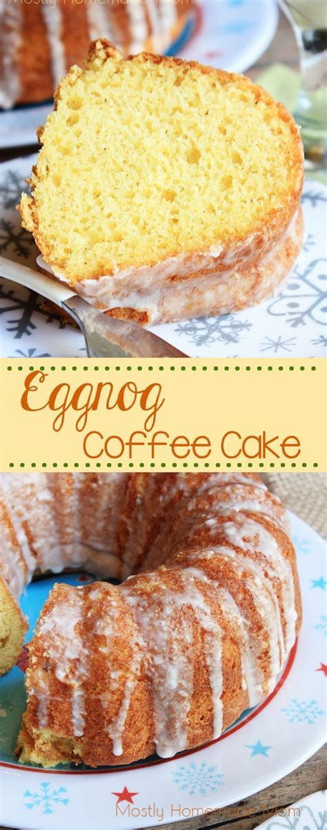 Yellow Cake Mix Baked With Eggnog In The Batter And Topped With A
