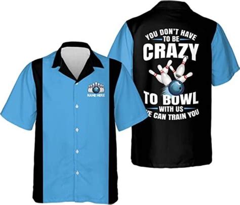 Custom Bowling Shirts For Men Retro Vintage Bowling Button Down Short