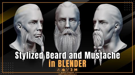 Stylized Beard And Mustache In Blender Blender Hair Youtube