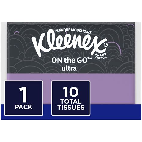 Kleenex Slim Wallet Facial Tissues, 1 Pack, 10 Tissues - Walmart.com