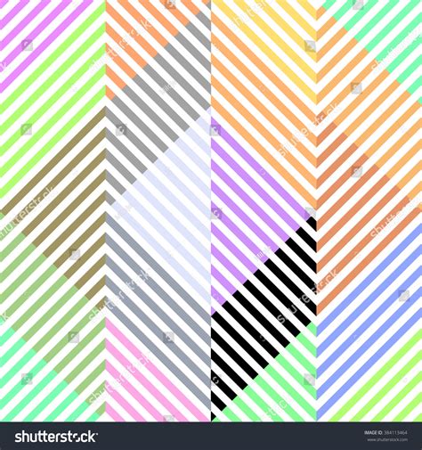 Modern Pattern Colorful Stripes Geometric Lines Stock
