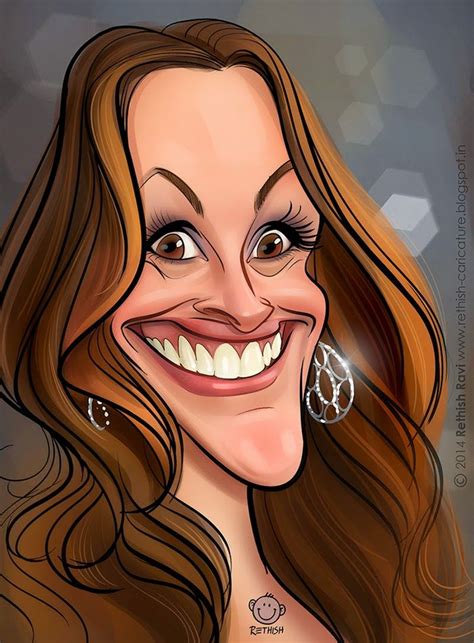 Julia Roberts In Caricature Sketch Funny Caricatures Celebrity Caricatures