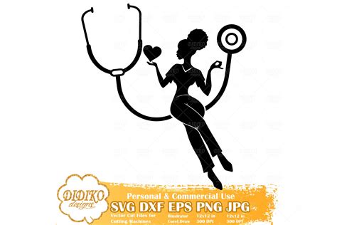 Nurse Silhouette Black Nurse Svg Stethoscope Svg 539228 Cut Files Design Bundles