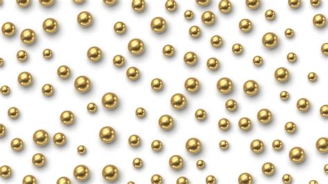 Premium Photo Golden Balls Scattered On White Background Vector