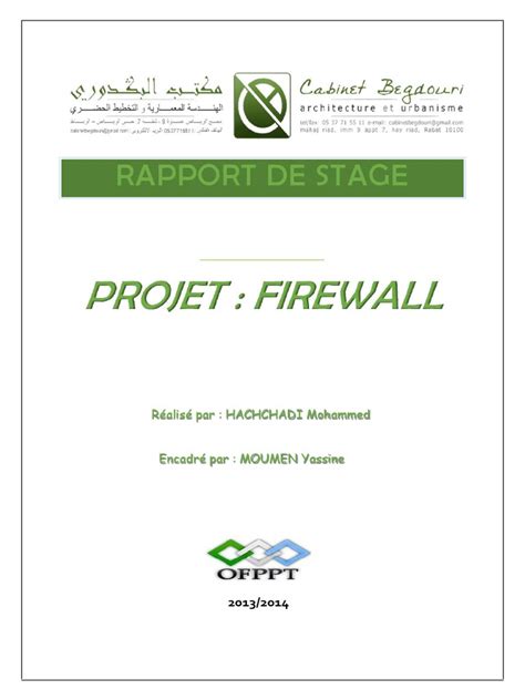 Rapport De Stage Firewall Par Simo Hachchadi Serveur Proxy