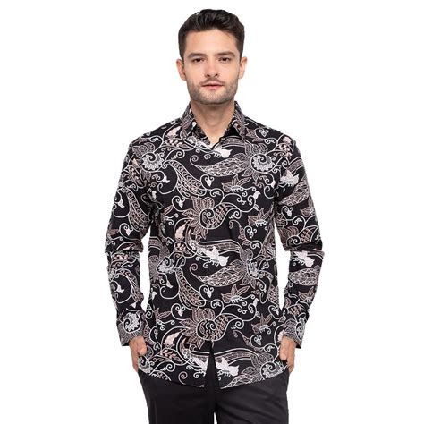 Agrapana Baju Batik Pria Lengan Panjang Batik Premium Kemeja Batik Pria Lengan Panjang Modern