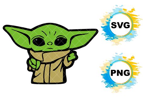 Cute Yoda Standing Svg Star Wars Clipart Baby Alien Vector Etsy