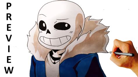 How to draw Sans from Undertale easy step by step drawing preview