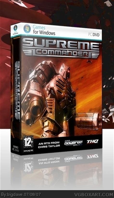 Supreme Commander Pc Box Art Cover By Bigdave