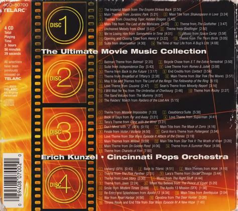 entre musica erich kunzel cincinatti pops the ultimate movie music collection 4 cds
