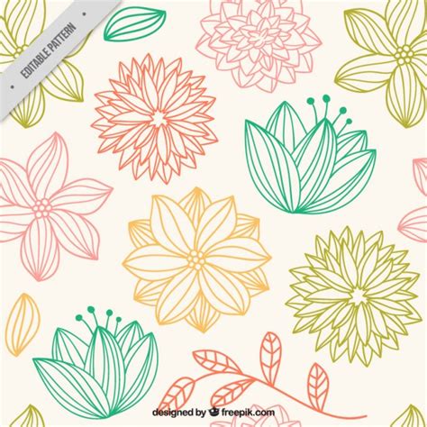 Find & download the most popular hand draw floral pattern vectors on freepik free for commercial use high quality images made for creative projects. Hand drawn cute flowers pattern Vector | Premium Download