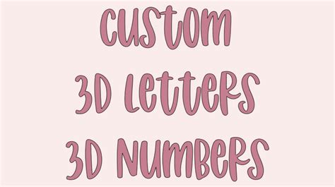Custom 3d Letters And Numbers Personalized 3d Letters And Etsy