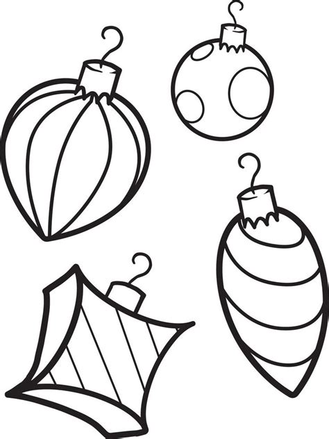 Printable Christmas Ornaments Coloring Page For Kids Christmas