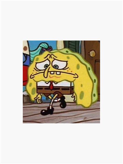 Disappointed Spongebob Sticker By Detectivechase Redbubble