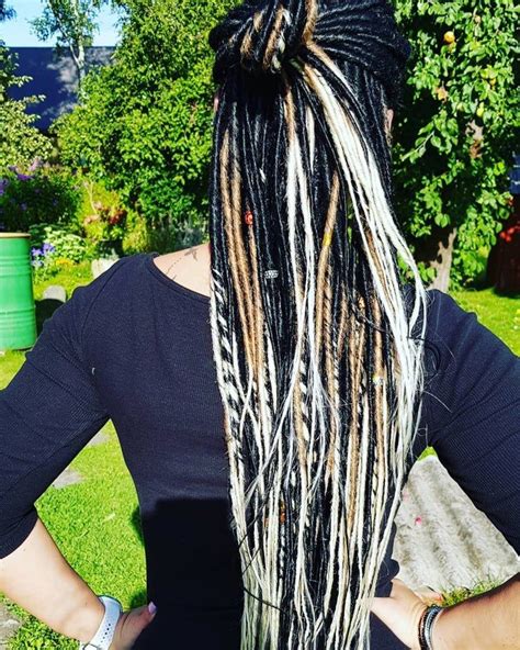 Synthetic Dreadlock Extensions Single Or Double Ended Dreads Mixed Ombre Black To Blonde