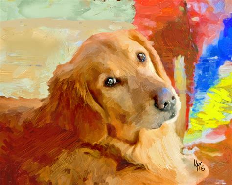 All our pet paintings / dog portraits are created by professional artists. Golden Retriever Art Golden Retriever Dog art art retriever