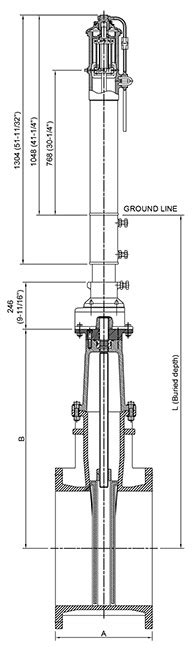 Ul Listed Large Diameter Post Indicator Valve Assembly