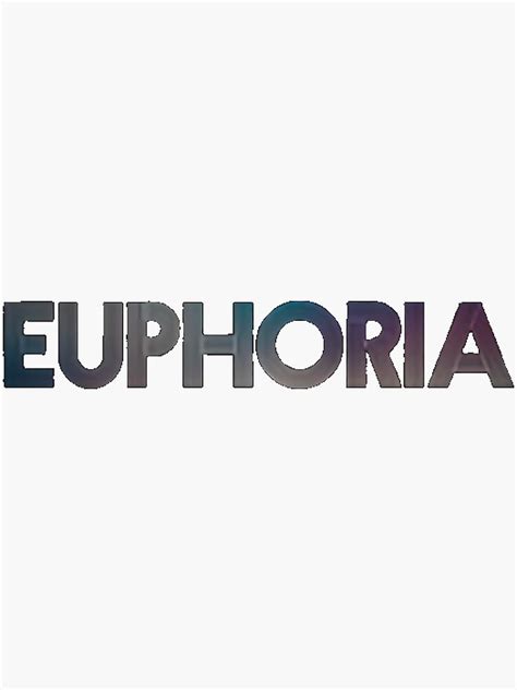Euphoria Thick Logo Sticker By Karterthom Redbubble