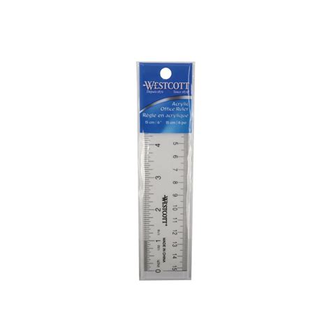 Westcott Office Desk 6 Acrylic Ruler Clear Grand And Toy