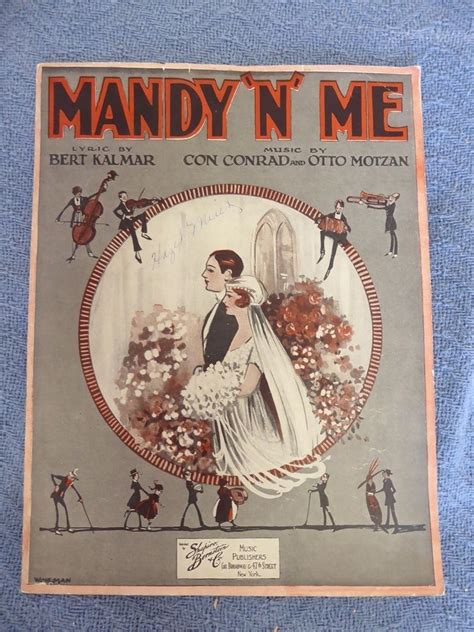 Mandy N Me 1921 Bert Karmarcon Conrad Vintage Sheet Music