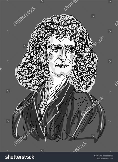 October 7 2022 Isaac Newton Vector Vetor Stock Livre De Direitos